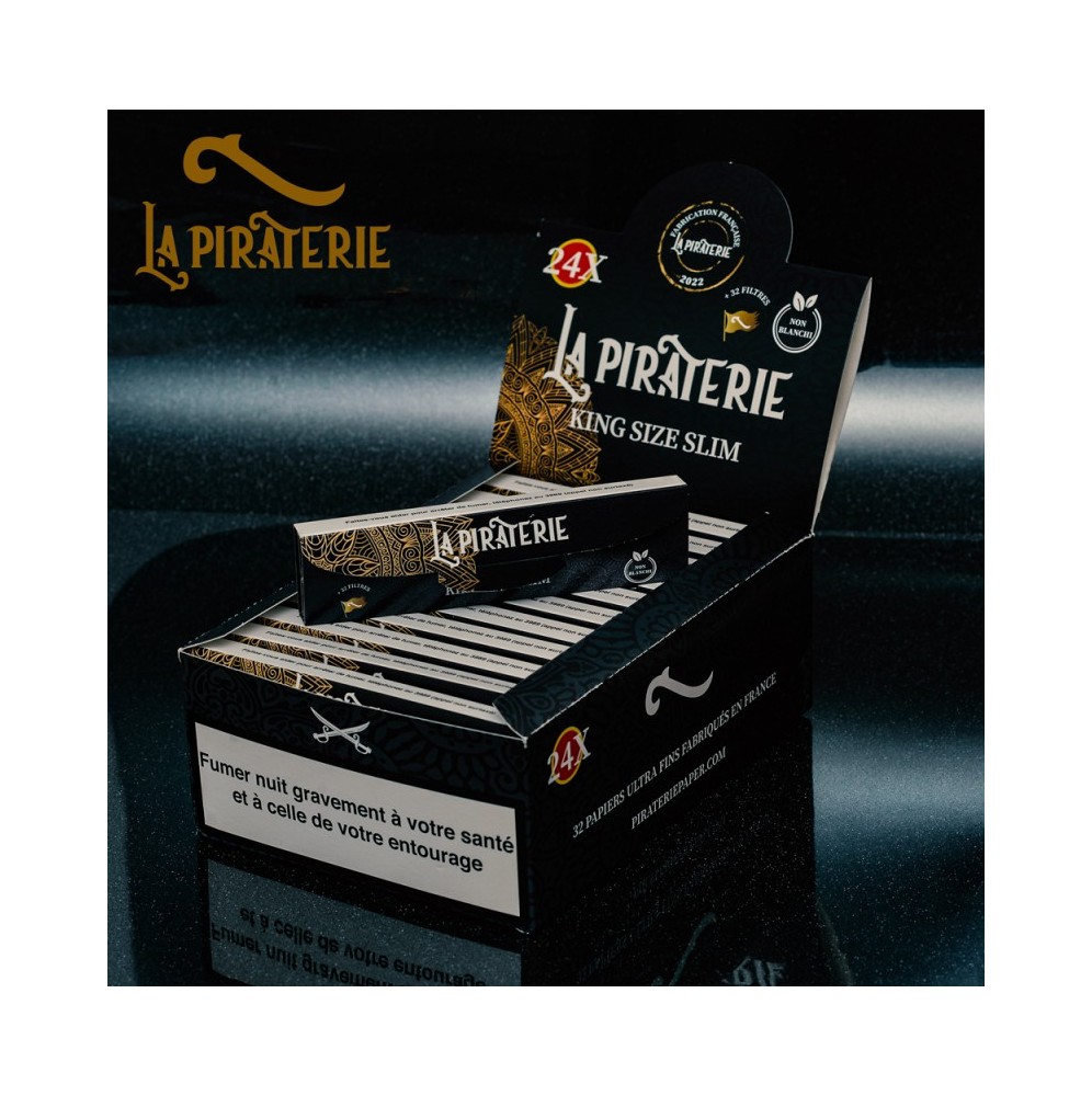 Feuilles Slim + Cartons - La Piraterie - Chanvre Edition (32 Feuilles + 32 cartons) - 24 par boite