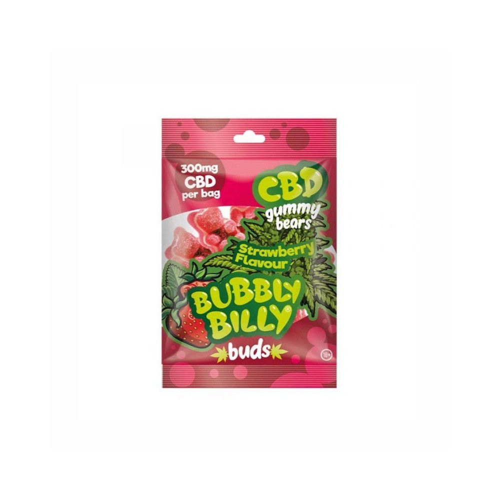 Bonbon Bubbly Billy Buds Ours gélifiés au CBD aromatisés à la fraise