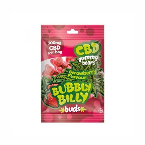 Bonbon Bubbly Billy Buds Ours gélifiés au CBD aromatisés à la fraise